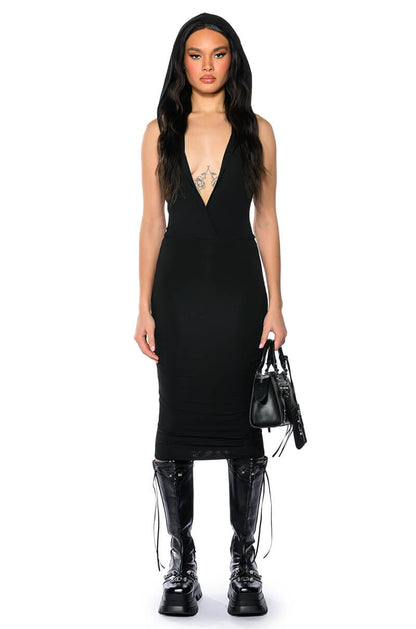 LIVIE HOODED MIDI DRESS