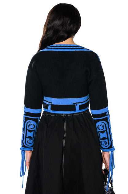 MADISON CROP V NECK SWEATER