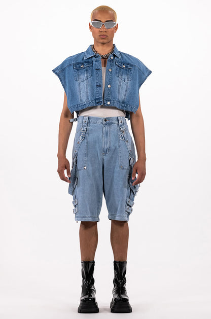 MAKE A MOVE EXTRA WIDE BAGGY CARGO JEANS