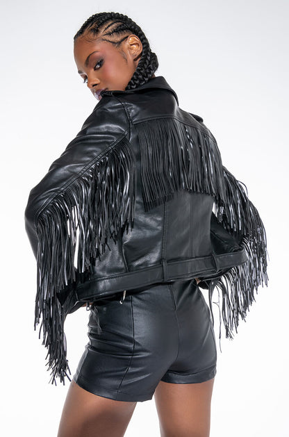 MAMA FRINGE MOTO JACKET