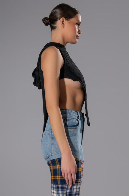 MARITZIA KNIT GEO HEM TANK TOP