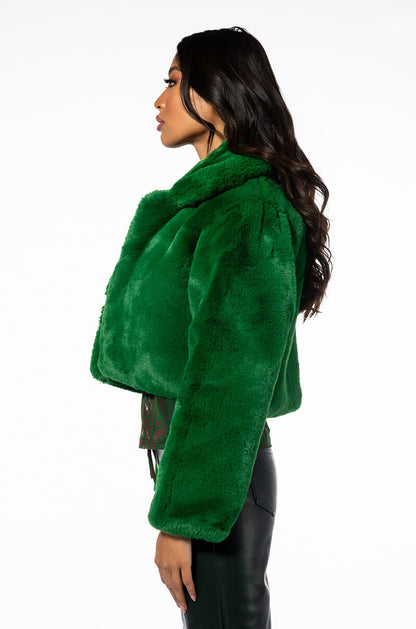 MI AMOR PLUSH FAUX FUR JACKET