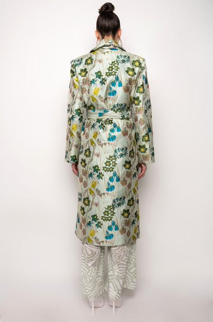 MILAN FASHION WEEK TAPESTRY TRENCH COAT