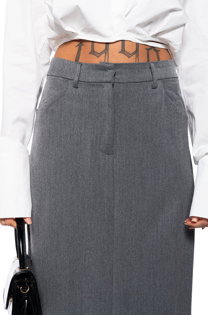 MINIMAL ELEGANCE WOVEN MAXI SKIRT