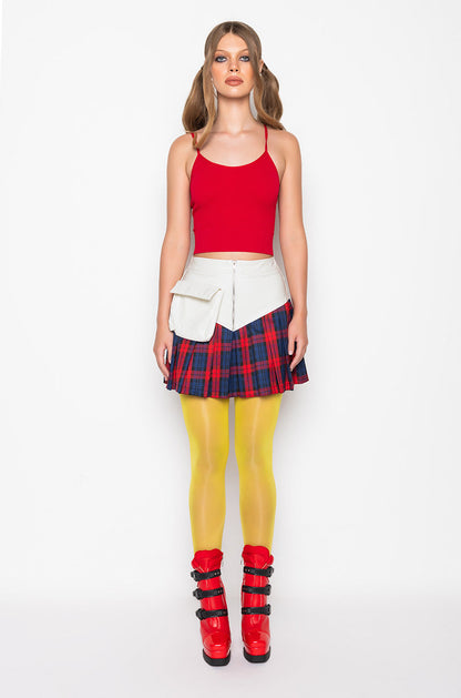 MIX IT ALL PLEATED MINI SKIRT