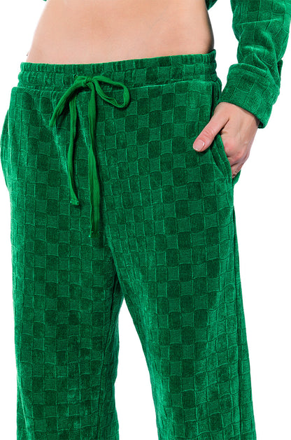 NINA TEXTURED STRAIGHT LEG JOGGER