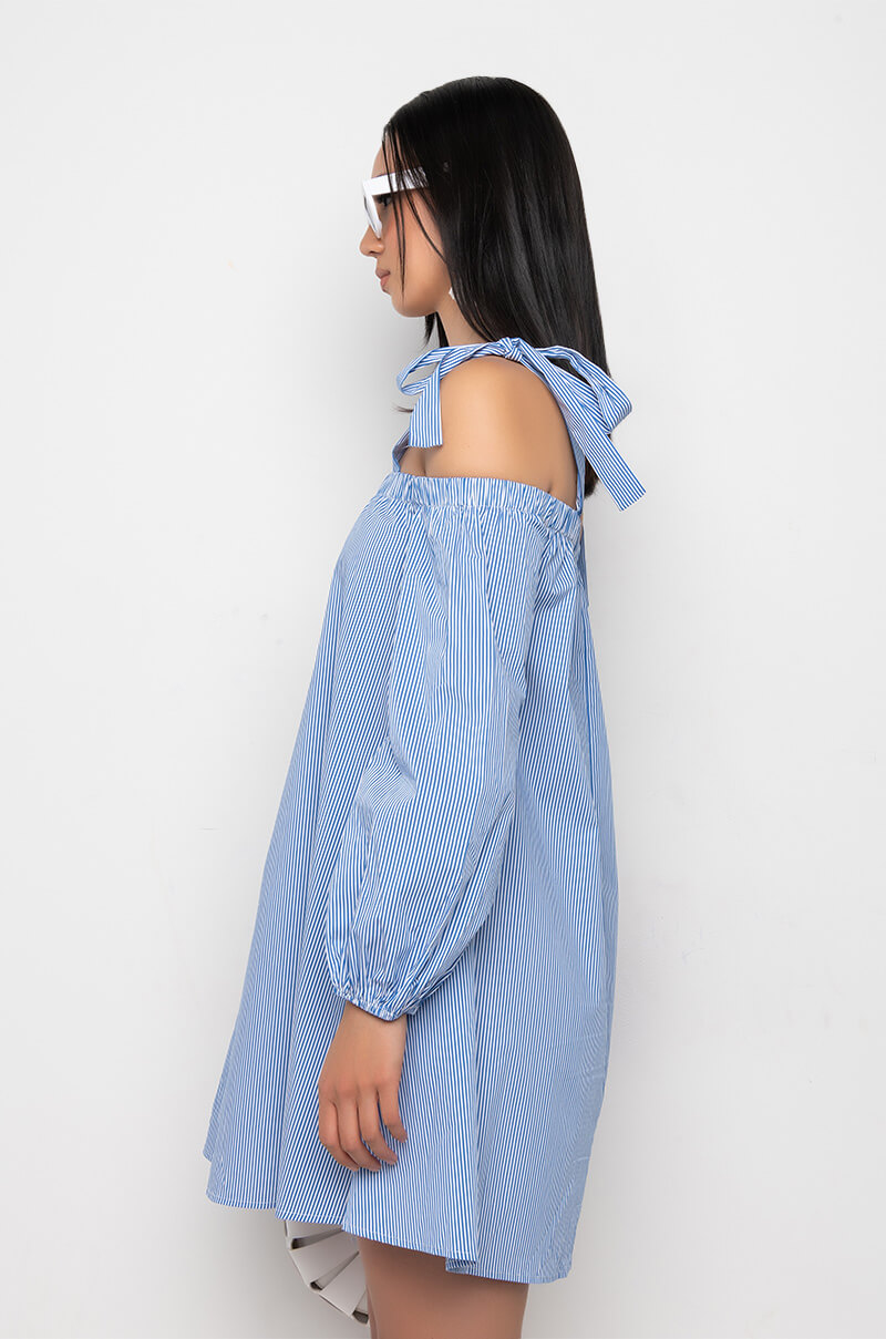 NOT SORRY OFF THE SHOULDER DRESS