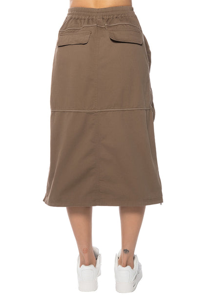 NOT YOUR AVERAGE CARGO MIDI SKIRT