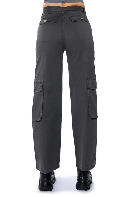 NOTHING ABOUT YOU BELTED CARGO PANTS