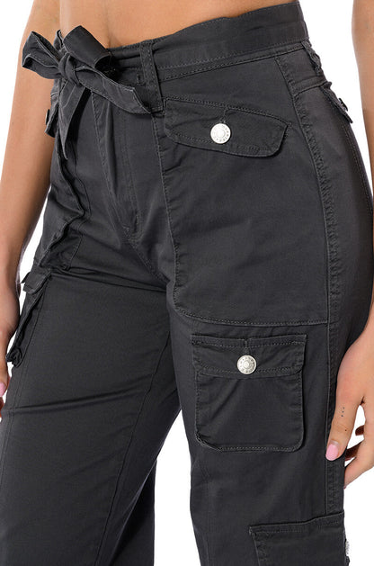 NOTHING ABOUT YOU BELTED CARGO PANTS