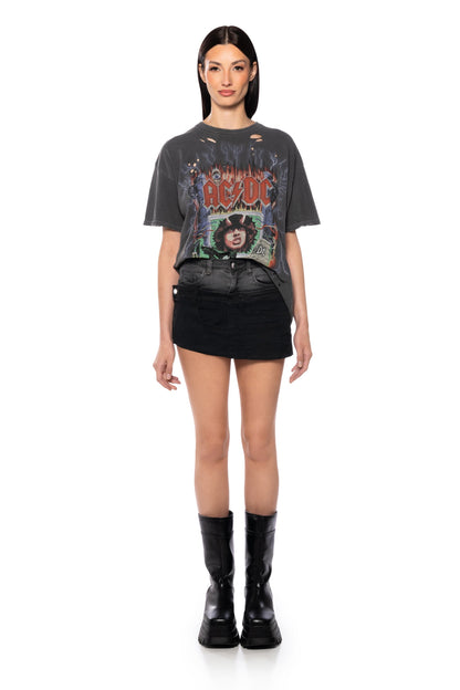 NOTICE ME DENIM MINI SKIRT
