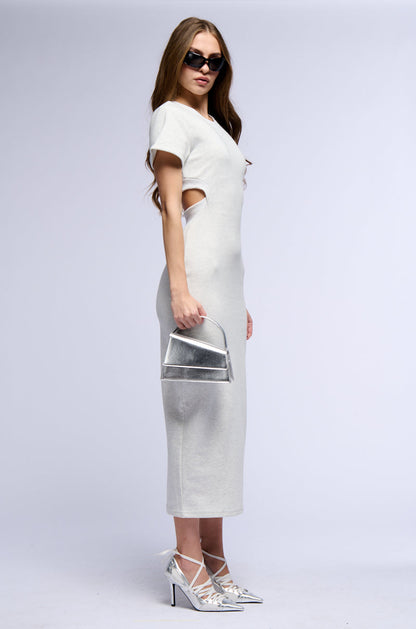 OFF DUTY FRENCH TERRY MIDI DRESS