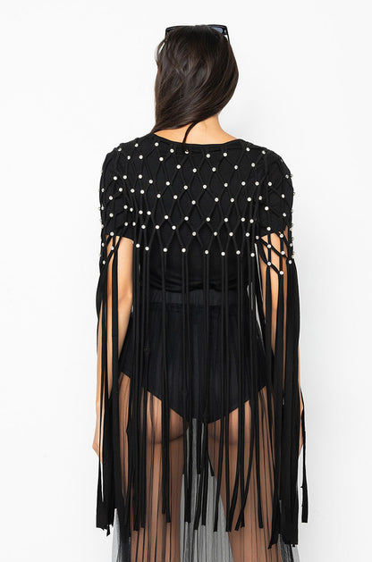 OFF THE TABLE FRINGE DETAIL T SHIRT