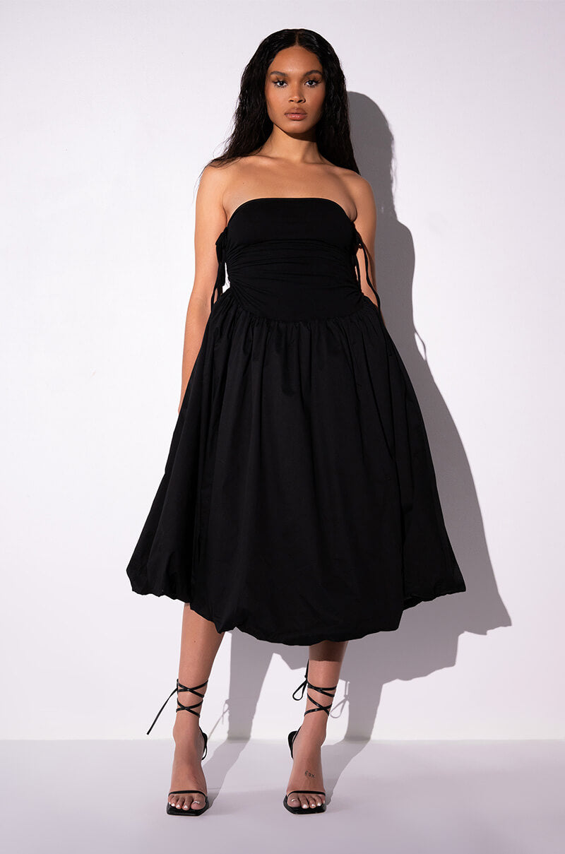 MAKE YOU MINI DROPPED WAIST MIDI DRESS