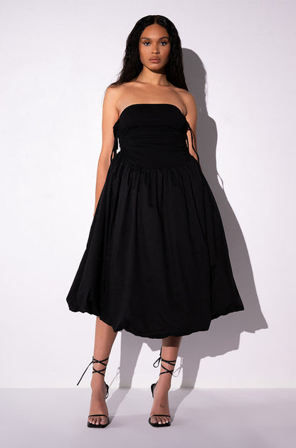 MAKE YOU MINI DROPPED WAIST MIDI DRESS