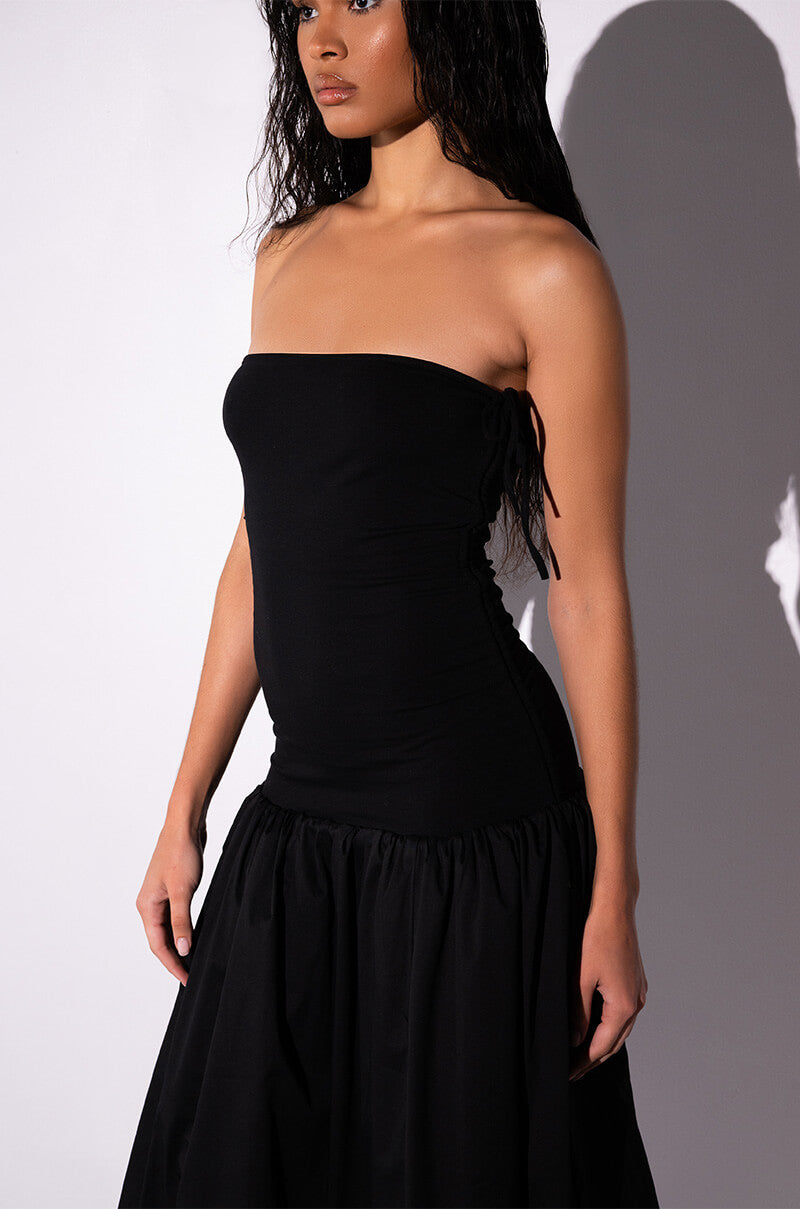 MAKE YOU MINI DROPPED WAIST MIDI DRESS