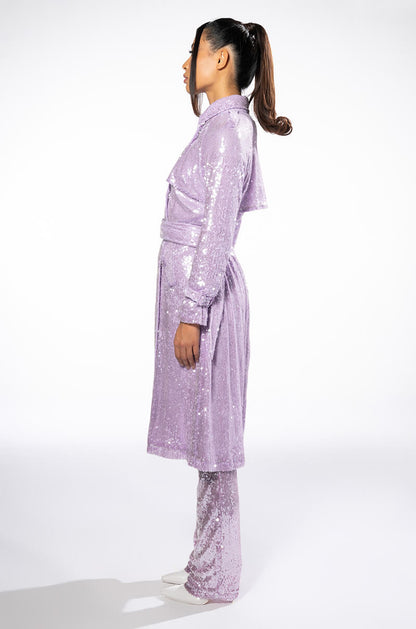 OH YOU FANCY SEQUIN TRENCH JACKET
