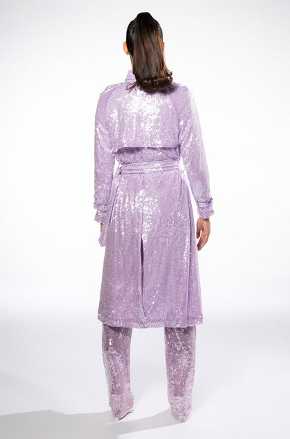 OH YOU FANCY SEQUIN TRENCH JACKET