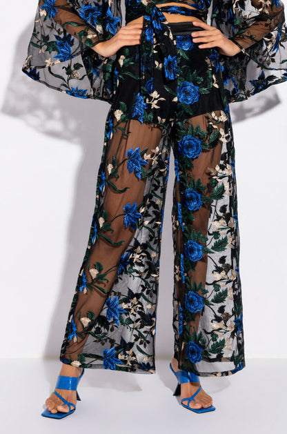 OJAI EMBROIDERED PALAZZO PANT