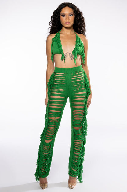 ON THE BORDER KNIT PANTS