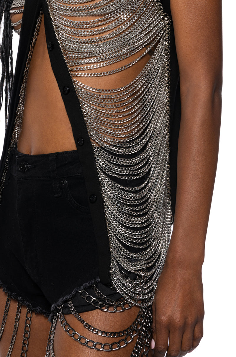 METAL RADAR BODY BUTTON DOWN TOP