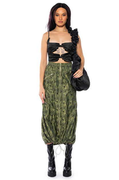 ONE KISS MIDI SKIRT