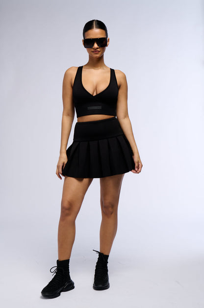PAXTON SUPER LUXE PLEATED MINI SKIRT