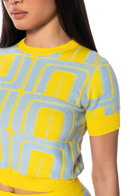 PENELOPE YELLOW SHORT SLEEVE TOP