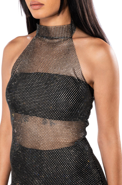PIPER RHINESTONE MINI DRESS