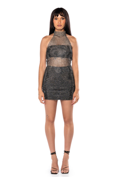 PIPER RHINESTONE MINI DRESS