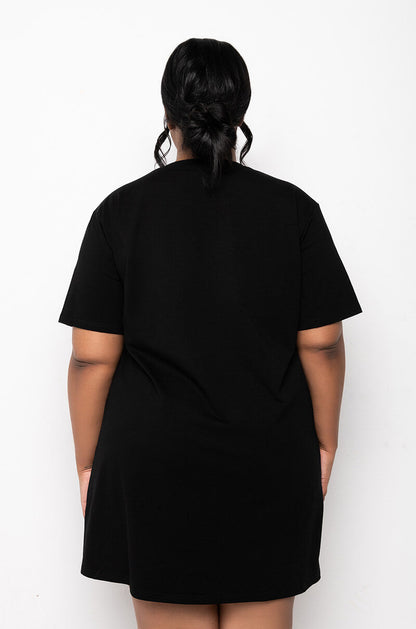 PLUS IT'S THE MELANIN FOR ME T SHIRT DRESS