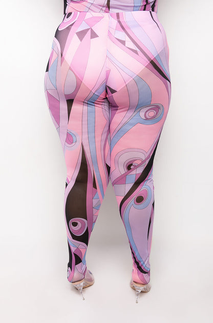 PLUS BIA MESH LEGGING