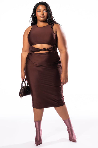 NO PROMISES MIDI DRESS