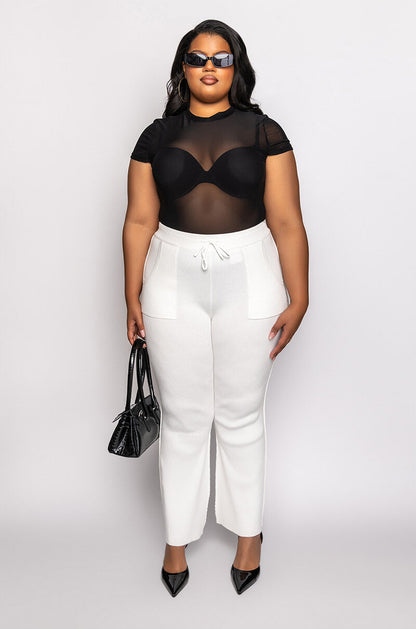 PLUS SO FIERCE SHORT SLEEVE MOCK NECK BODYSUIT