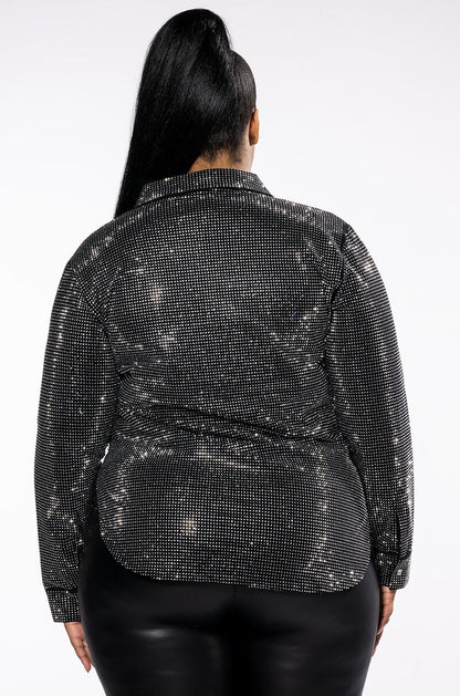 PLUS TINY DANCER RHINESTONE BLOUSE