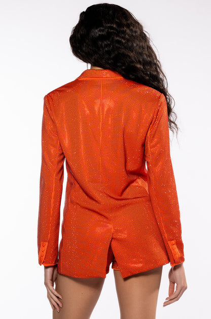 POP STAR SHINE BRIGHT RHINESTONE BLAZER