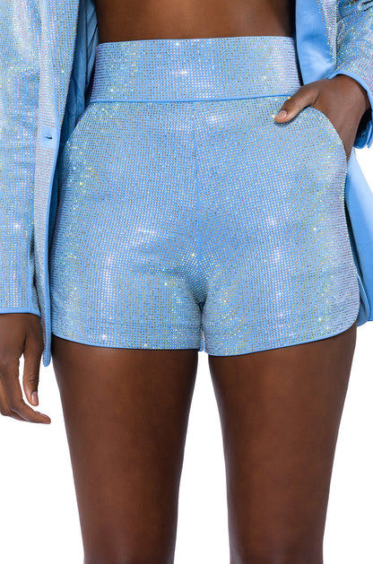 POP STAR SHINE BRIGHT RHINESTONE HOT SHORT