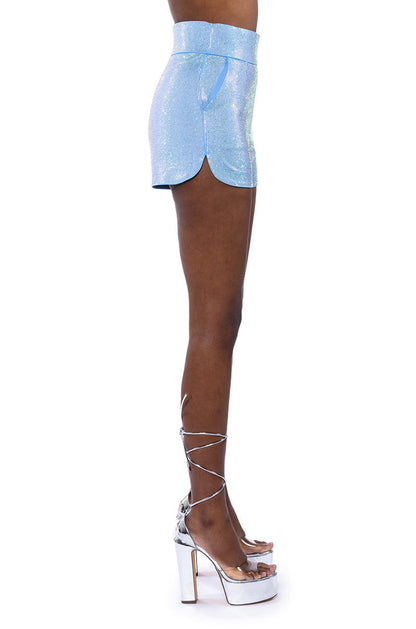 POP STAR SHINE BRIGHT RHINESTONE HOT SHORT