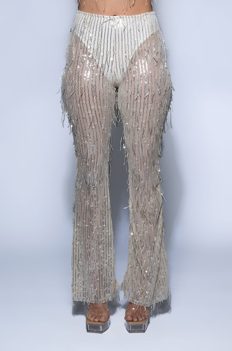 POPPING BOTTLES TONIGHT SEQUIN PANTS