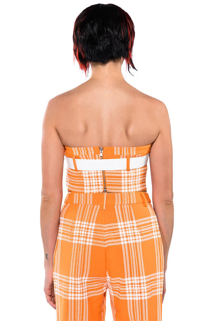 POPSICLE BRIGHT PLAID CROP TOP