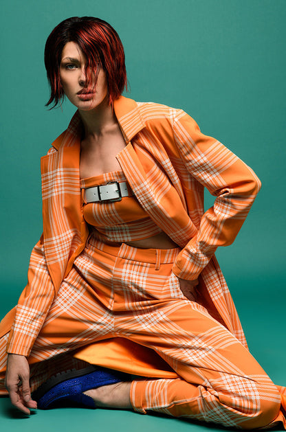 POPSICLE BRIGHT PLAID CROP TOP