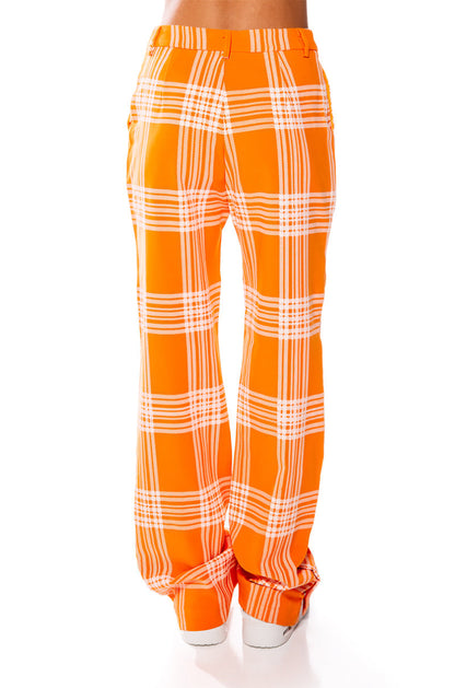 POPSICLE BRIGHT PLAID STRAIGHT LEG TROUSER