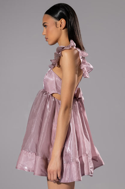 OLIVIA FLOUNCE MINI DRESS